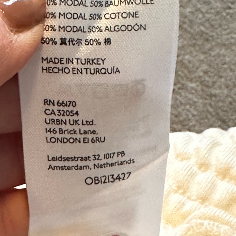 NWT Free People Cotton Blend Full Length Elastic Waist Ivory Pants, size Small - Picture 5 of 6